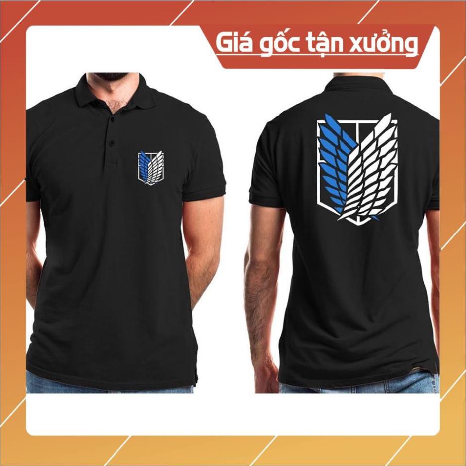 🔥FLASH SALE🔥 Áo Attack on titan | áo phông cổ bẻ Attack on titan đẹp giá rẻ giá siu hạt dẻ
