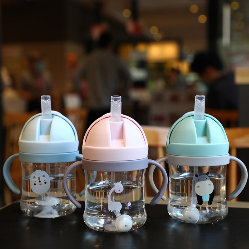 Bình uống nước cho trẻ em có ống hút dung tích 250ml chất lượng cao cho trẻ em