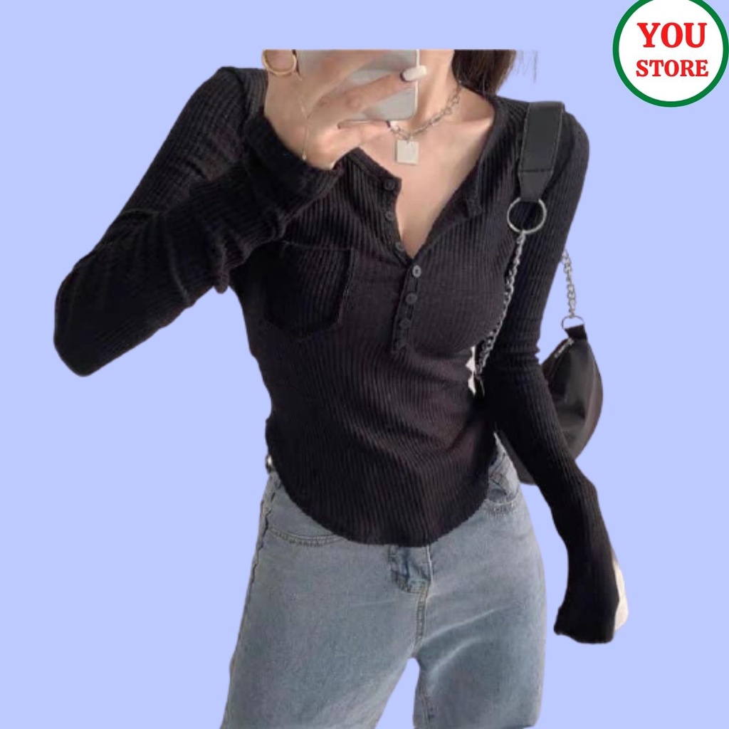 Áo Bozip Nữ Dài Tay Khuy Ngực 3 Màu Chất Mềm Không Nhăn Mã 672 You Store