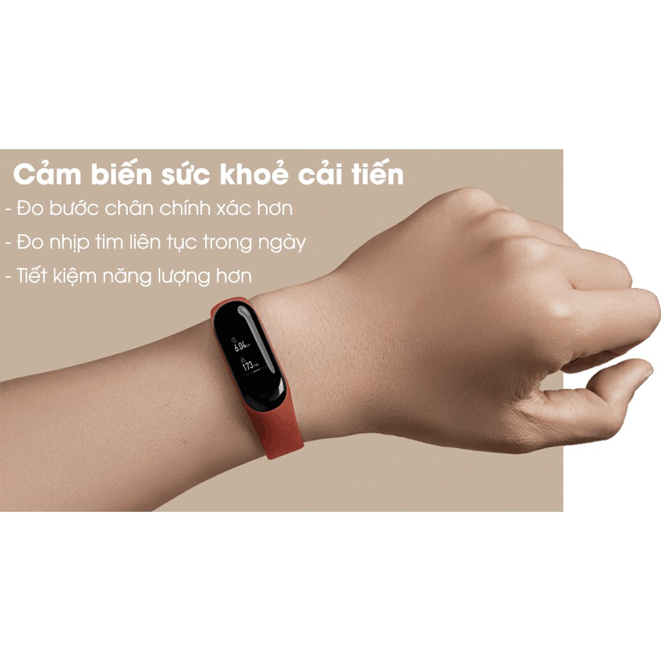 [Mã SKAMCLU9 giảm 10% đơn 100K] Vòng tay thông minh Xiaomi Mi Band 3 Màn hình cảm ứng, đo nhịp tim, nhận cuộc gọi