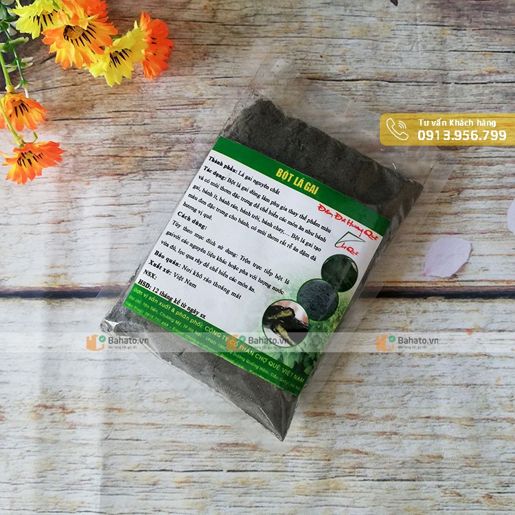 Bột lá gai nguyên chất tạo màu đen gói 50g