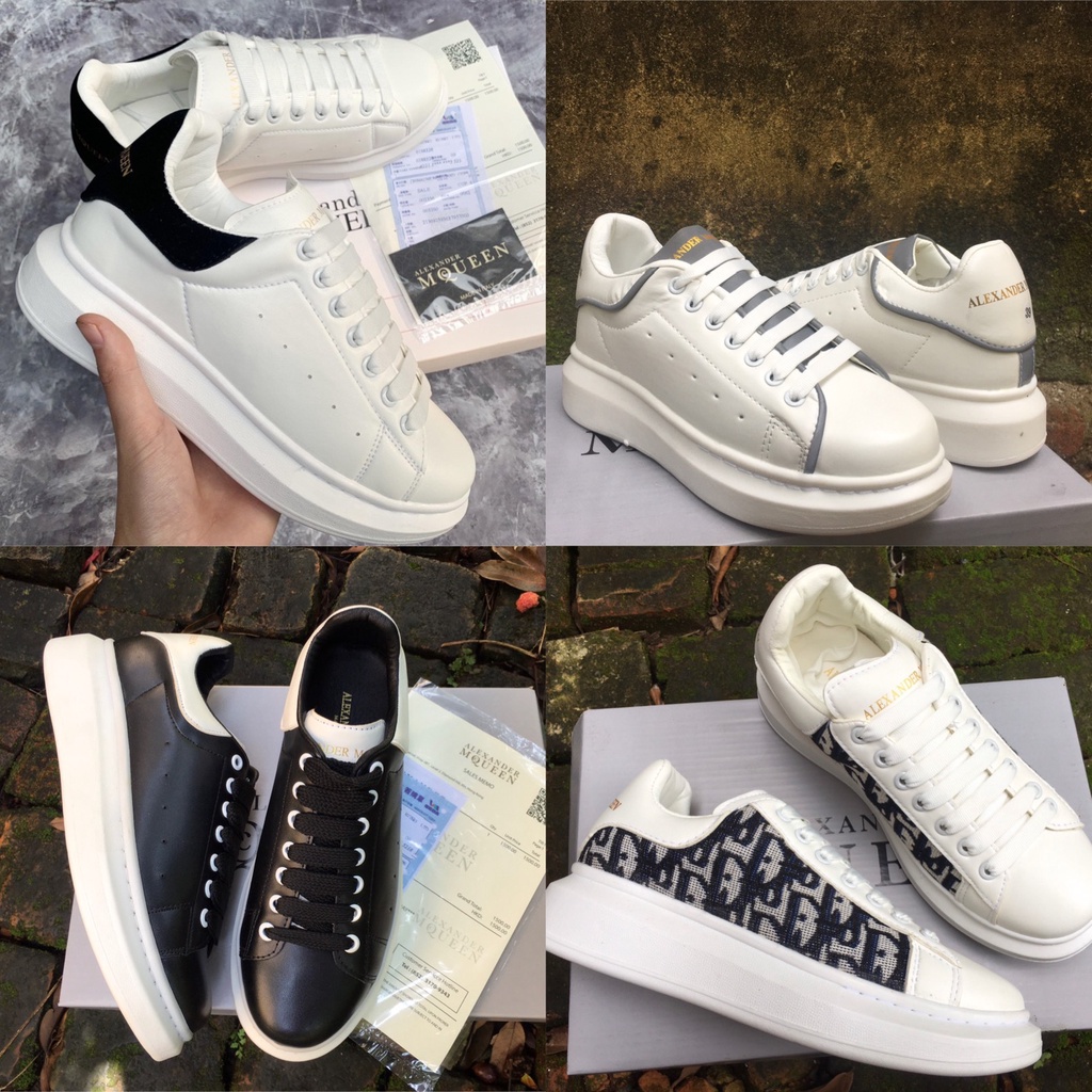 [Giá hủy diệt] [Full box+bill] Giày thể thao,Sneakers nam nữ MC.Q trắng gót đen,phản quang, dio tăng chiều cao 4cm