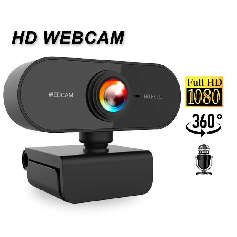 Webcam 1080P Full HD kèm micro cổng USB dành cho máy tính/laptop Mac