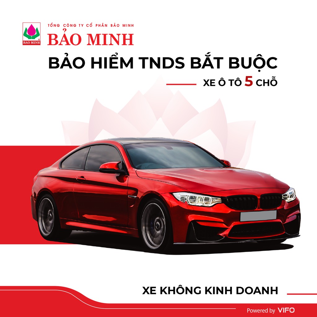 Toàn Quốc [E-Voucher] Bảo Minh - Bảo hiểm TNDS xe ô tô bắt buộc - Xe 5 chỗ KHÔNG KINH DOANH