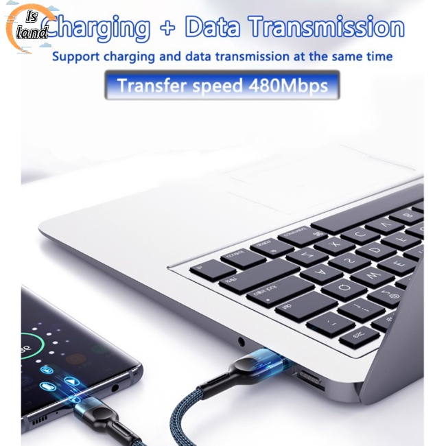 Dây Cáp Sạc Truyền Dữ Liệu Type-c Chống Trượt Tương Thích Với Android Ios Huawei