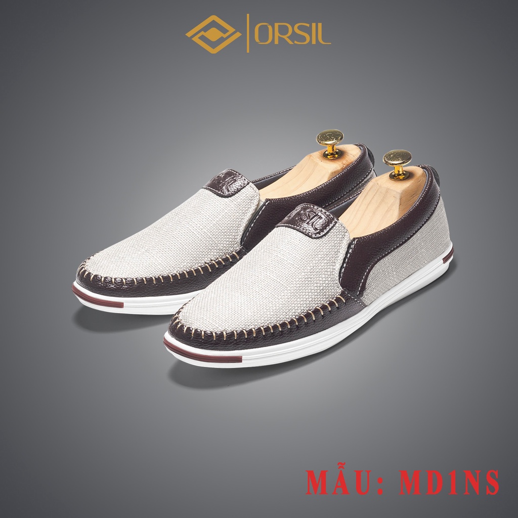 Giày lười nam vải jean ORSIL màu xanh cá tính - L13 | BigBuy360 - bigbuy360.vn