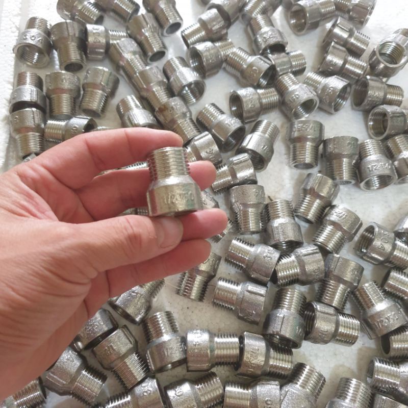 Lơ inox ren 21,lơ đúc hàng xịn chuẩn 304 không rỉ giá 1 lơ