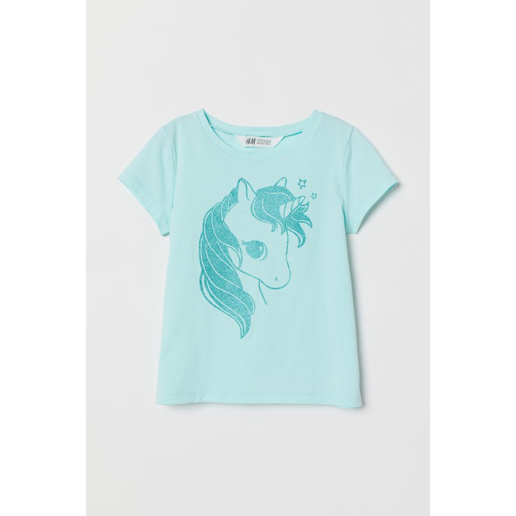 Áo phông xanh unicorn size 1.5-2y HM_hàng chính hãng Anh