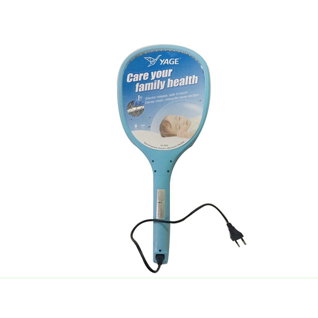 Vợt muỗi Thái Lan cao cấp YAGE D003 pin 400mAh có đèn LED bảo hành 12 tháng