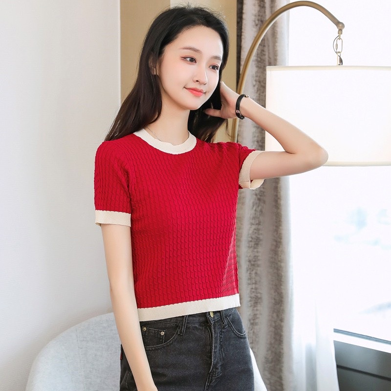 áo len dệt phối viền hàng vnxk