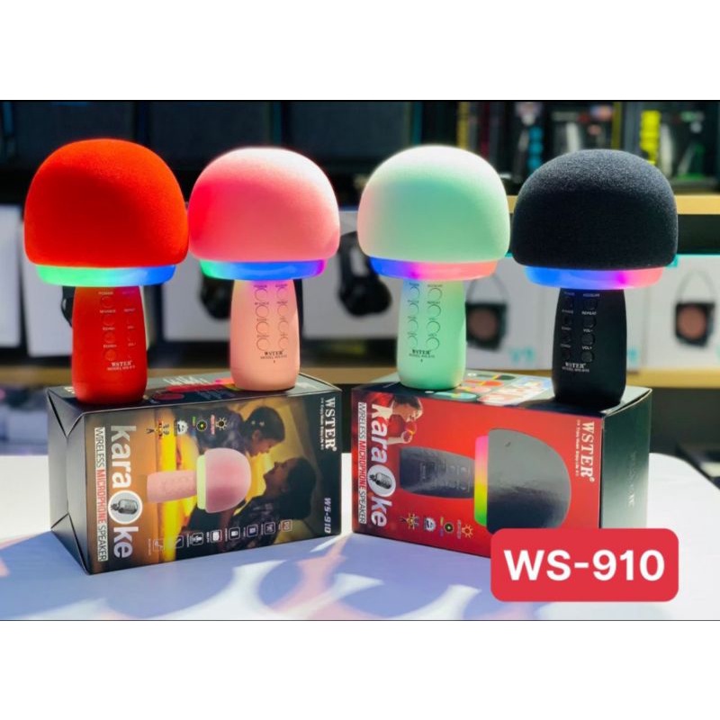 Micro Kiêm Loa Karaoke WS-910 Cây Nấm Siêu Hay