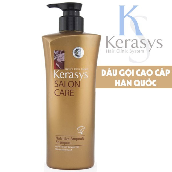 Dầu gội củng cố cấu trúc tóc KeraSys Salon care Nutritive Ampoule Hàn Quốc 600ml