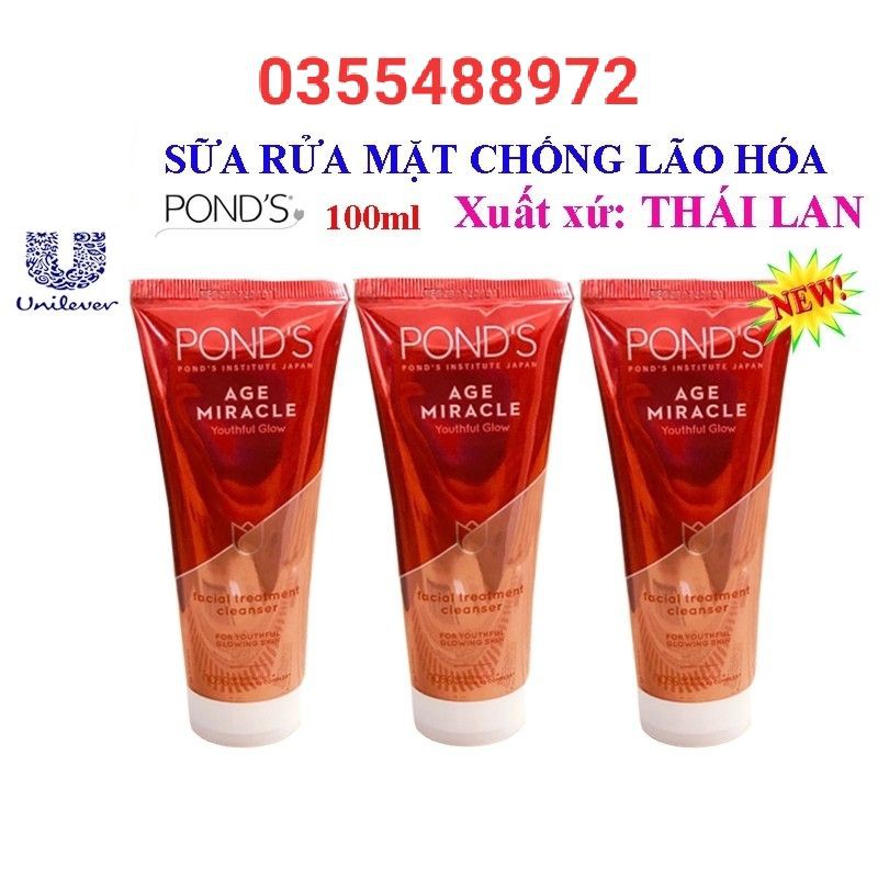 Sữa Rửa Mặt Ngăn Ngừa Lão Hóa Cao cấp Pond's Age Miracle