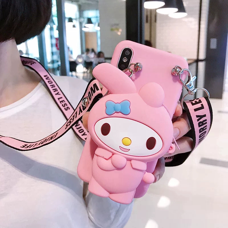 VIVO Y91 Y93 Y66 Y81 Y79 Y85 Y67 Y83 Y53 Y55 NEX 3 A S Cartoon Rabbit Melody Baymax Zipper Wallet Phone Cover Case