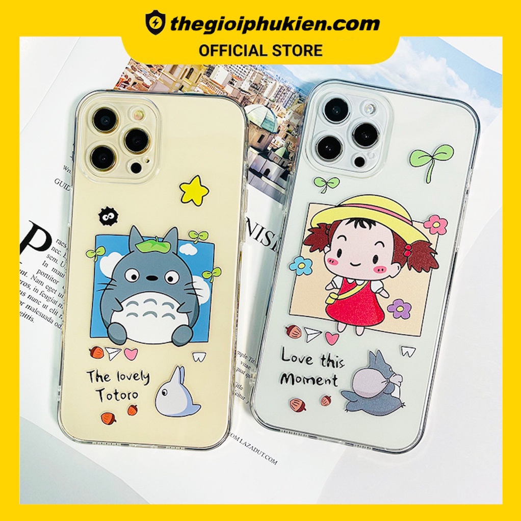 Ốp lưng iphone silicon trong suốt Hoạt hình Tottoro dành cho iphone 6 đến 14promax - T120