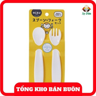 Bộ thìa dĩa nhật Alku giúp bé tập xúc, xiên thức ăn một cách dễ dàng