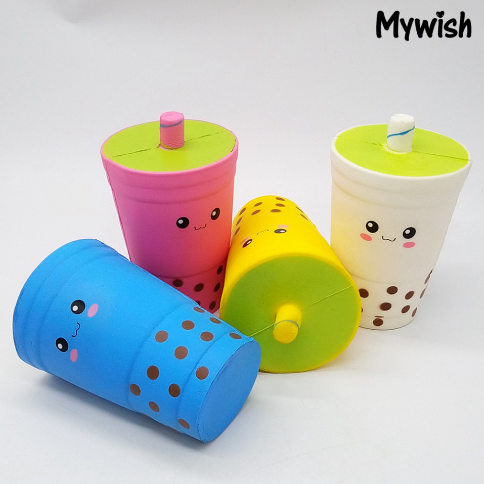 Đồ Chơi Xốp Squishy Giảm Stress Hình Ly Trà Sữa Dễ Thương Cho Bé