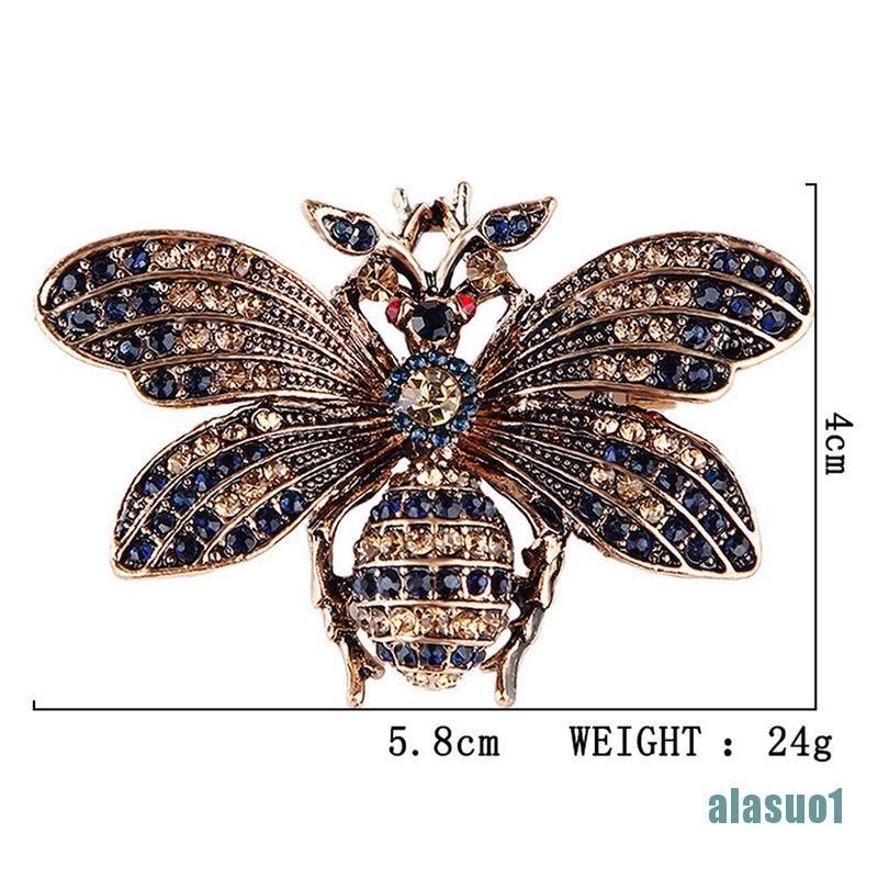 Ghim Cài Áo Hình Con Ong Đính Đá Pha Lê