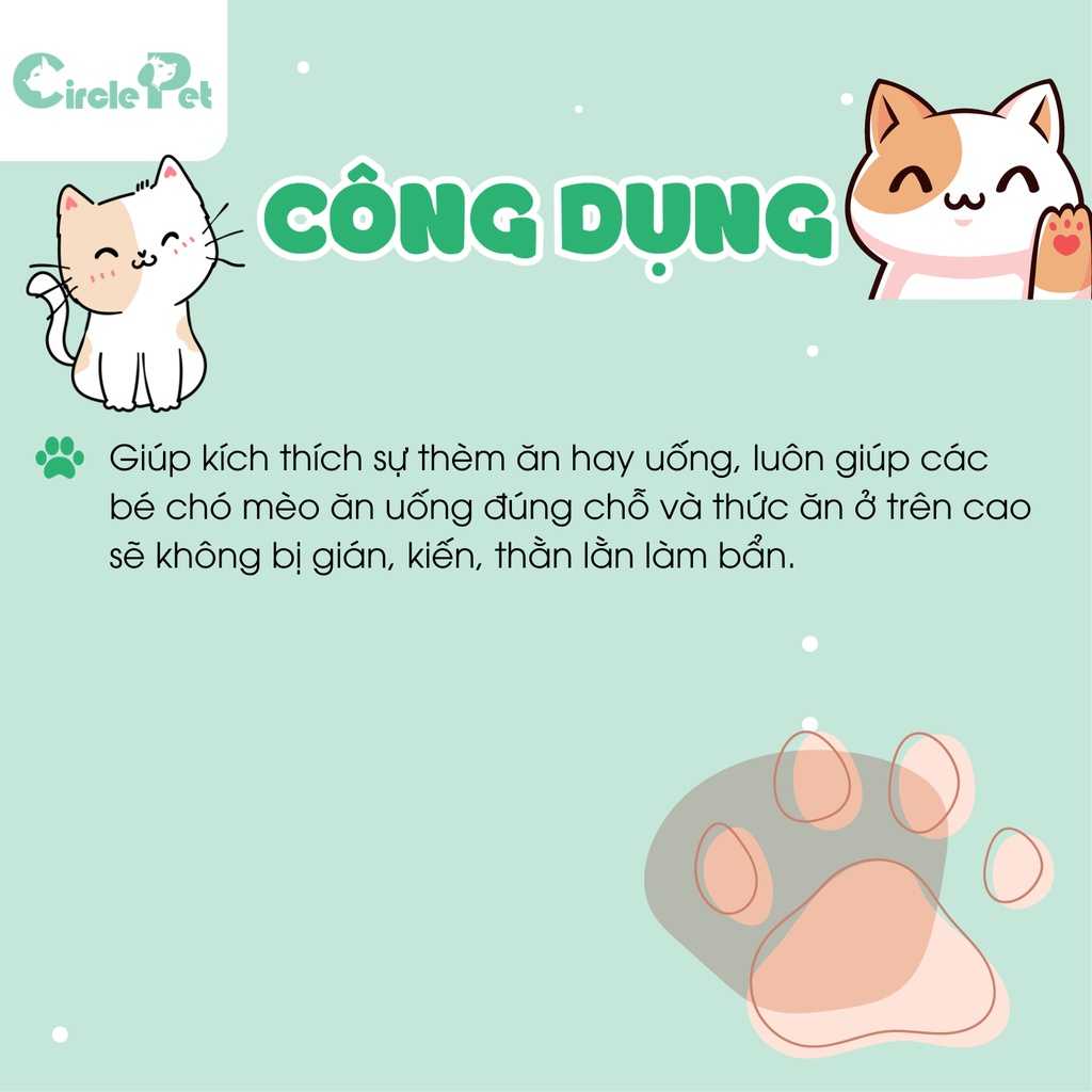 Bát Ăn Đôi Pian Pian Cao Cắp Nhiều Màu Sắc Có thể Gắn Chuồn Dành Cho Mèo -Cirlce Pet