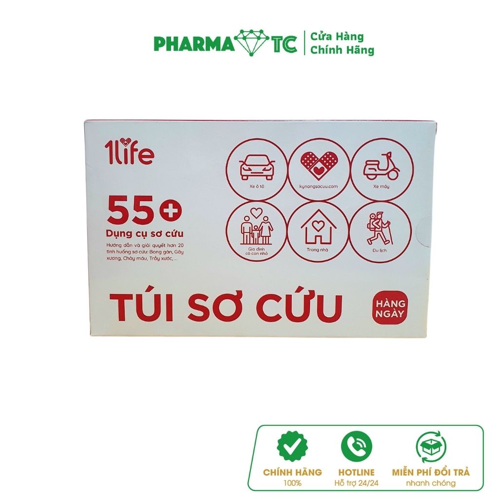 Túi sơ cứu y tế 1life - 55 món - PharmaOTC