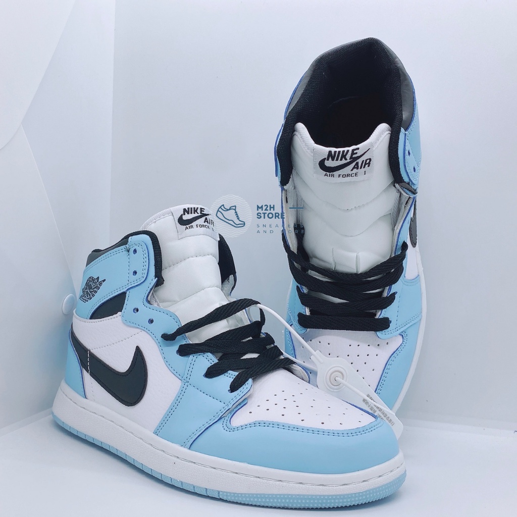 Giày Thể Thao Nam Nữ Sneaker Air Jordan 1 Cổ Cao University Blue Full Size | BigBuy360 - bigbuy360.vn