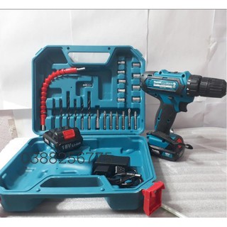 Bộ máy khoan đa năng MAKITA 18V dùng 1 PIN, máy bắt vít, máy khoan chất lượng cao