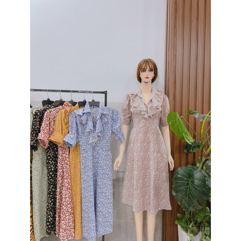 váy maxi hoa nhí chất mango mịn mát hoạ tiết hoa nhí dể thương | BigBuy360 - bigbuy360.vn