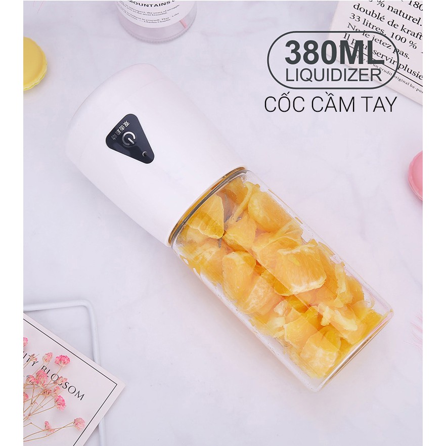 Máy Xay Sinh Tố Đa Năng - Máy Xay Sinh Tố Mini 150W - Cốc Thuỷ Tinh 400ml - Cốc Cường Lực Di Động - K1042