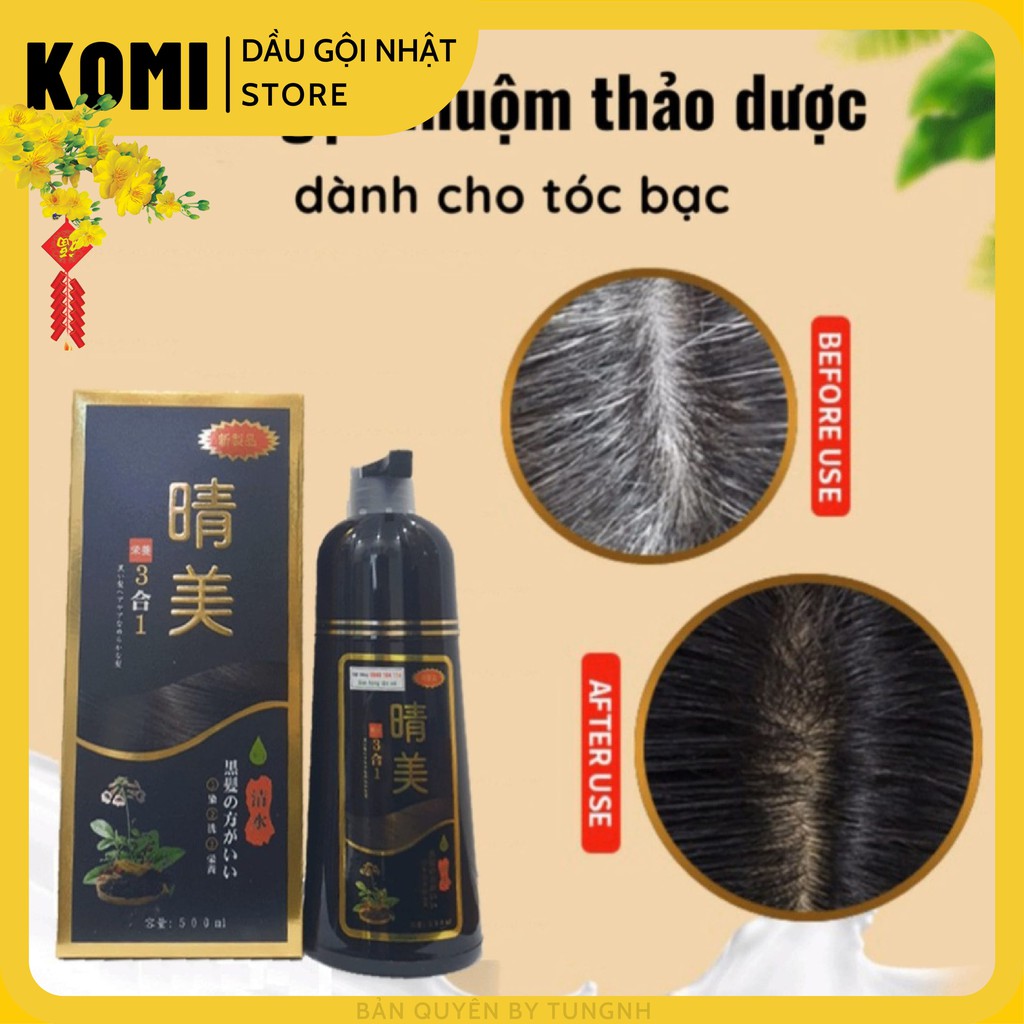 [Mừng Quá Bà Con Ơi] Từ Hôm Nay Không Còn Lo Tóc bạc, Dầu Gội Phủ Bạc Đen Tóc 500ml KOMI Chính Hãng | BigBuy360 - bigbuy360.vn