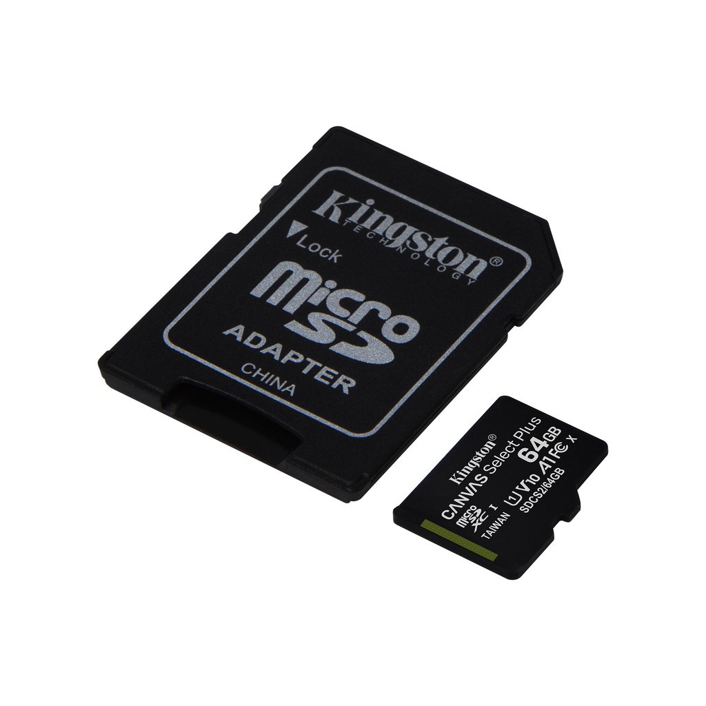 Thẻ nhớ microSD Kingston Canvas Select Plus tương thích Android A1 tốc độc tới 100MB/s 64Gb