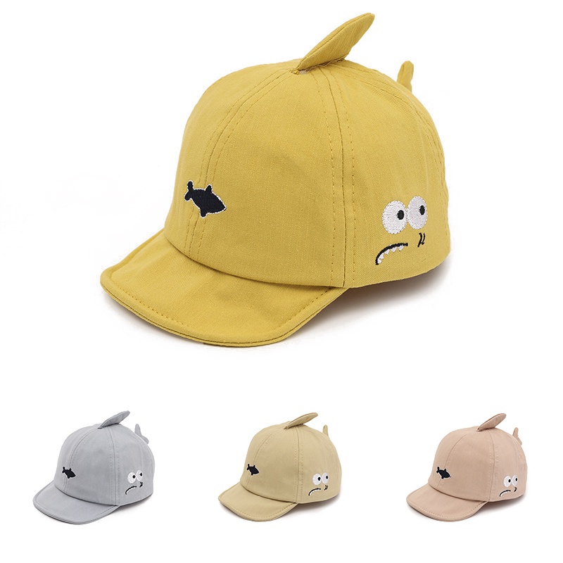 Mũ Cotton Mềm Chống Nắng Thêu Họa Tiết Hoạt Hình Thời Trang Xuân Hè Cho Bé Sơ Sinh