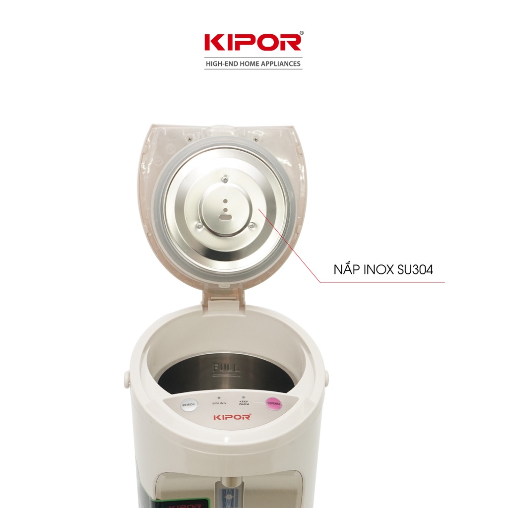 Bình thuỷ điện KIPOR KP-EP642-4,2L-Ruột bình inox 304-chế độ tự bật/ngắt,3 chế độ lấy nước-Bảo hành tại nhà 12 tháng