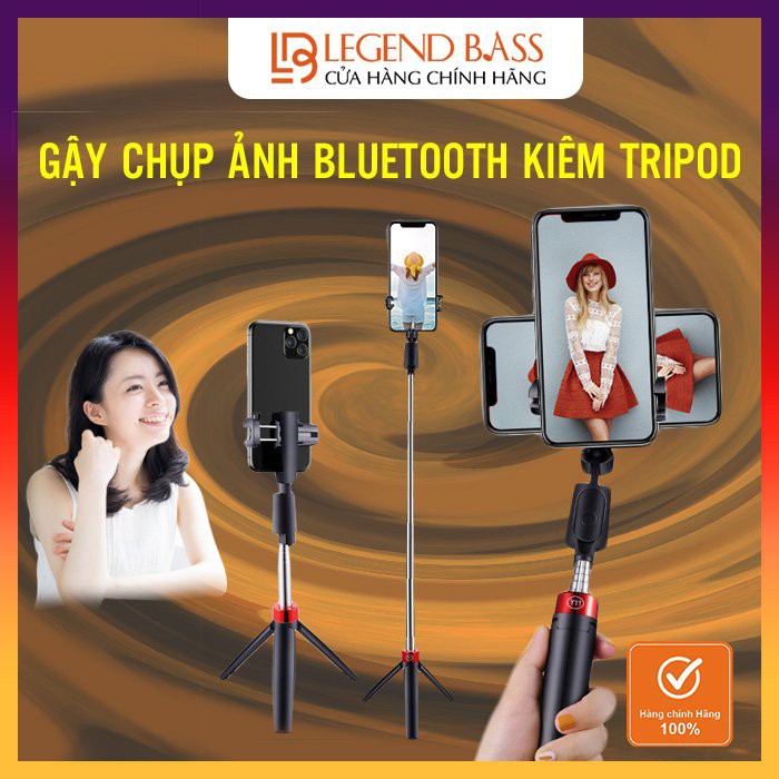[HOT] Gậy Selfie Bluetooth Chống Rung Cao Cấp | Tripod Điện Thoại Mini Có Chân Đỡ, Trục Xoay 360 Độ Legend | BigBuy360 - bigbuy360.vn