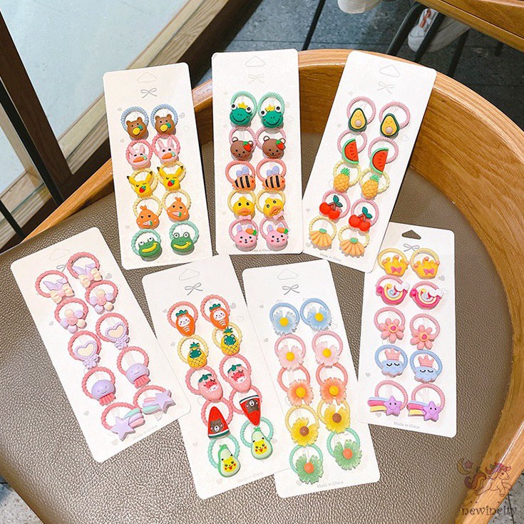 Dây Cột Tóc Nhiều Kiểu Dáng Màu Sắc Ngọt Ngào Đáng Yêu Cho Bé Gái