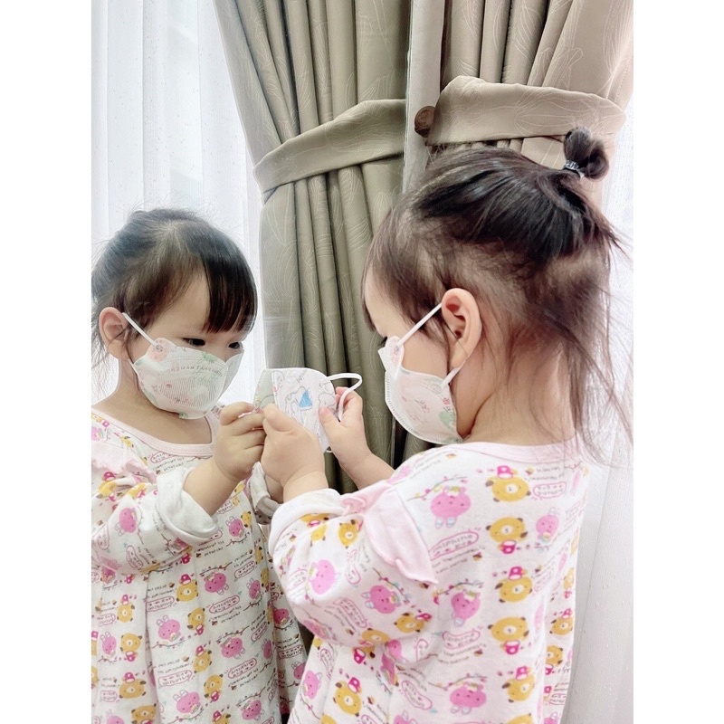 Set 10 Chiếc Khẩu Trang Trẻ Em Kháng Giọt Bắn Mầm Chồi Lá Thịnh Phát 2-8 Tuổi
