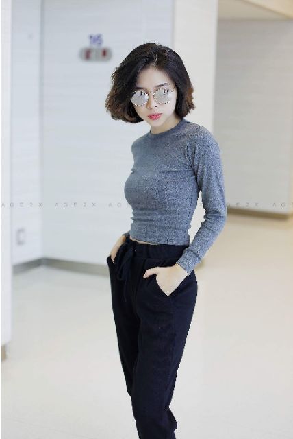 Áo croptop body tay dài AGE2X. | BigBuy360 - bigbuy360.vn
