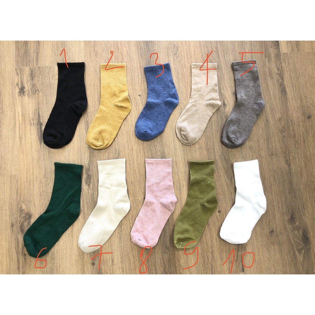Tất cao cổ nhiều màu T001