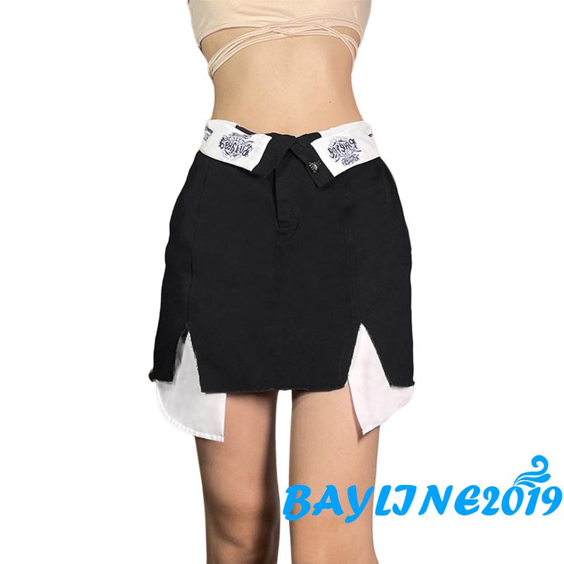 Chân Váy Ngắn Ôm Dáng Lưng Cao Khóa Kéo Bất Đối Xứng Dành Cho Nữ Đi Tiệc Câu Lạc Bộ Đêm