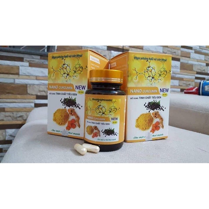 Tinh nghệ nano curcumin new [CHÍNH HÃNG] hỗ trợ dạ dày - tá tràng cực tốt, hộp 60 viên | BigBuy360 - bigbuy360.vn