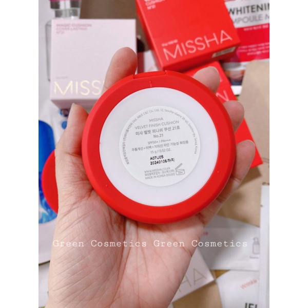 Phấn Nước Mỏng Mịn, Che Phủ Tốt, Lâu Trôi Missha Velvet Finish Cushion SPF50+ PA+++