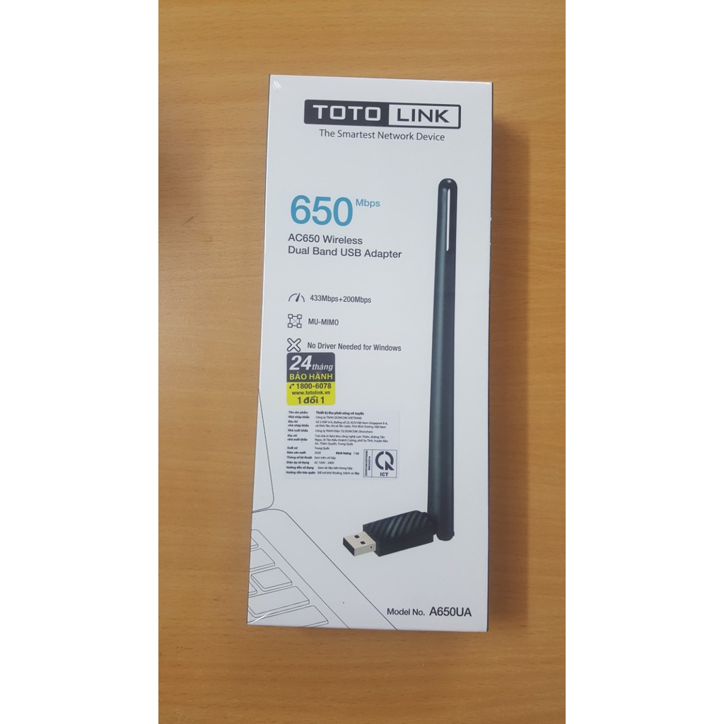 USB Wi-Fi Băng Tần Kép AC650 TOTOLINK A650UA-Tốc Độ Siêu Cao 650Mbps (Hàng Chính Hãng) | BigBuy360 - bigbuy360.vn