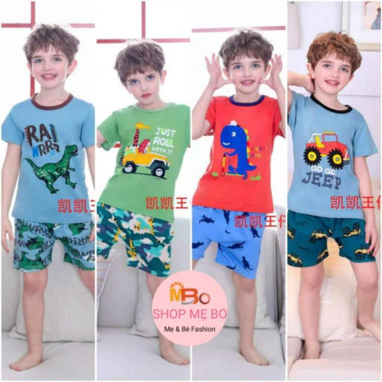 ĐỒ BỘ bé trai THUN COTTON Quảng Châu XE - MÁY BAY - SIÊU NHÂN - THÚ MB26. TỪ 8-35KG - sỉ quần áo trẻ em