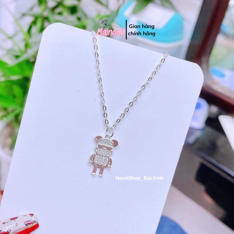 Dây chuyển mặt Gấu bearbrick hot nhà Nomi, Bạc đẹp xinh xắn  Mainomi Shop Bạc Xinh