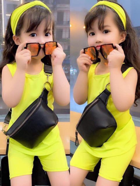 Bộ quần áo kèm ribon bé gái siêu iu