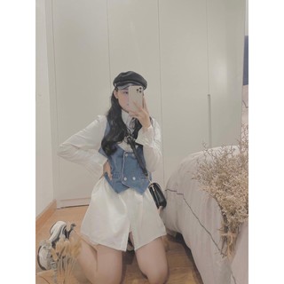 Set áo babydoll mix yếm cá tính