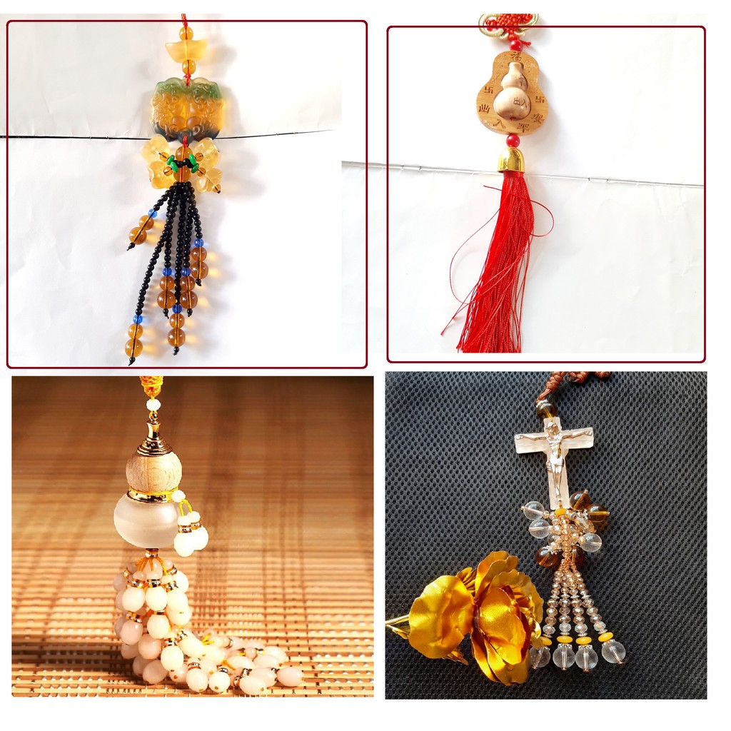 Dây treo thánh giá xe ô tô cao cấp may mắn bình an