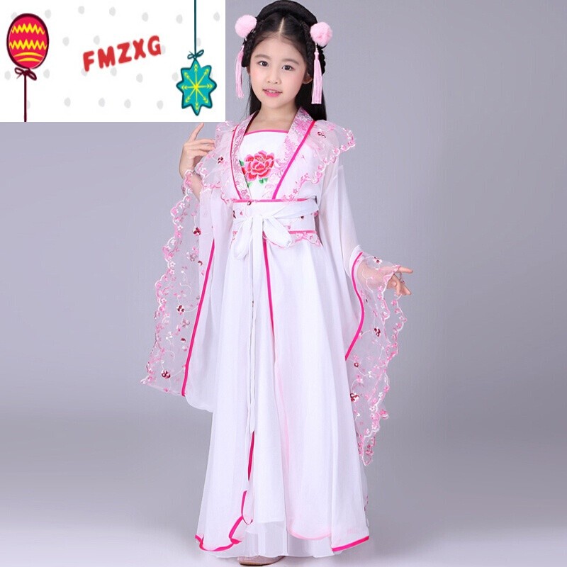 Hán phục cổ trang tay rộng bé gái, có sz người lớn, hàng có sẵn. S21