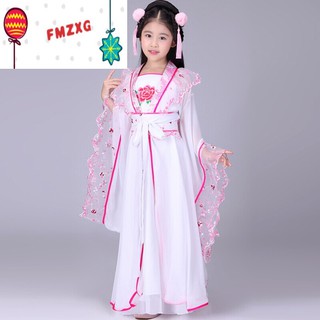 Hán phục cổ trang tay rộng bé gái, có sz người lớn. Hàng về sau 10 ngày. S21