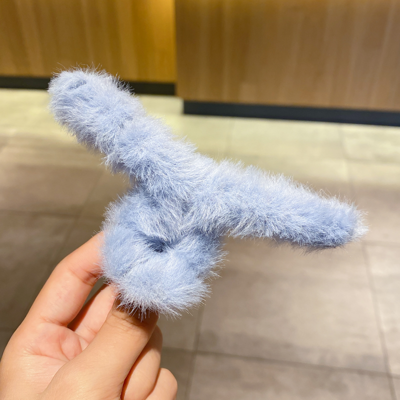 Kẹp tóc lông xù phong cách Hàn Quốc xinh xắn dễ thương cho nữ