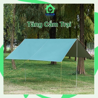 Tấm tăng lều dã ngoại cắm trại du lịch ngoài trời kèm dây căng chống nắng mưa